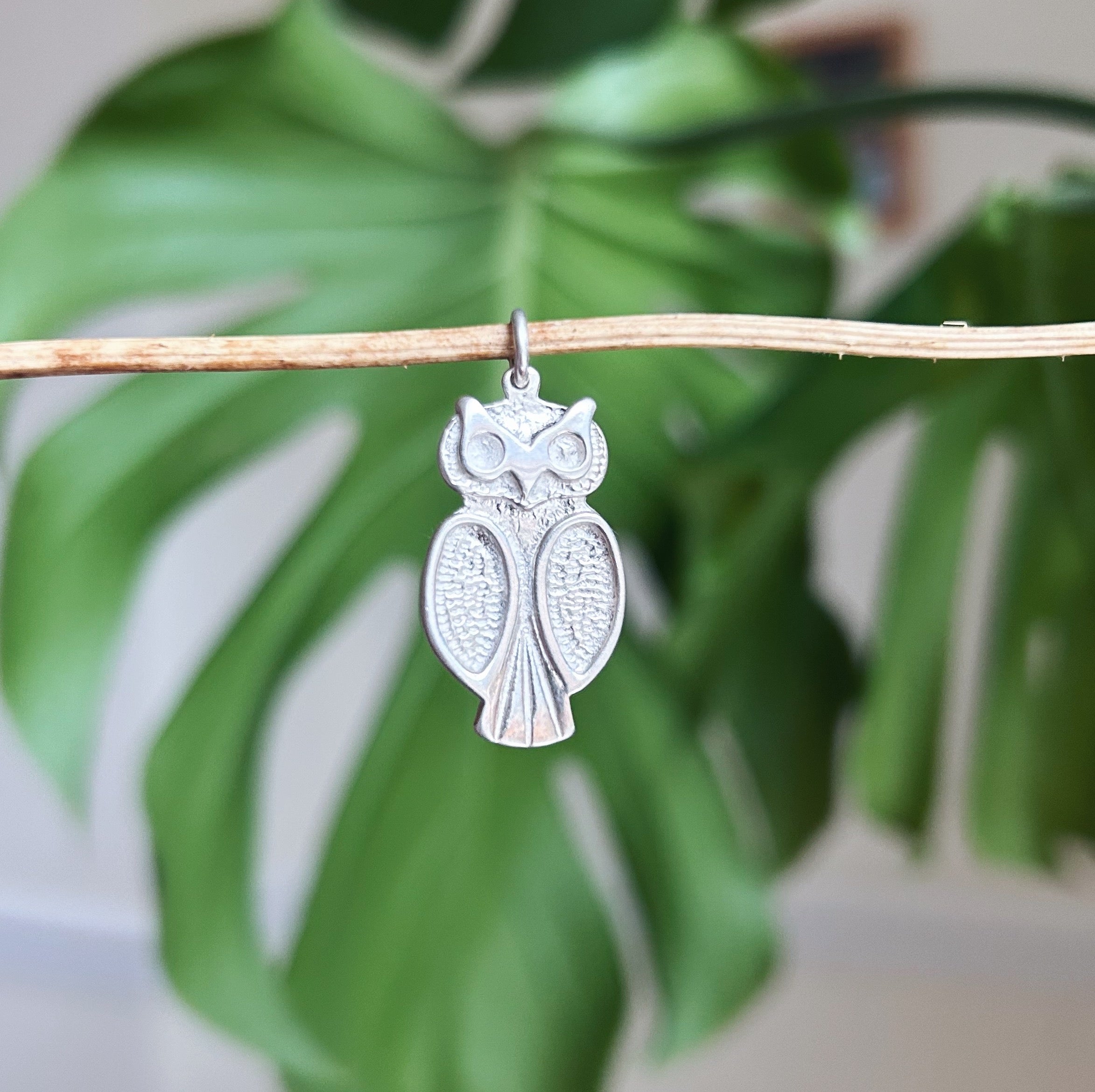 Vintage Silver Owl Pendant
