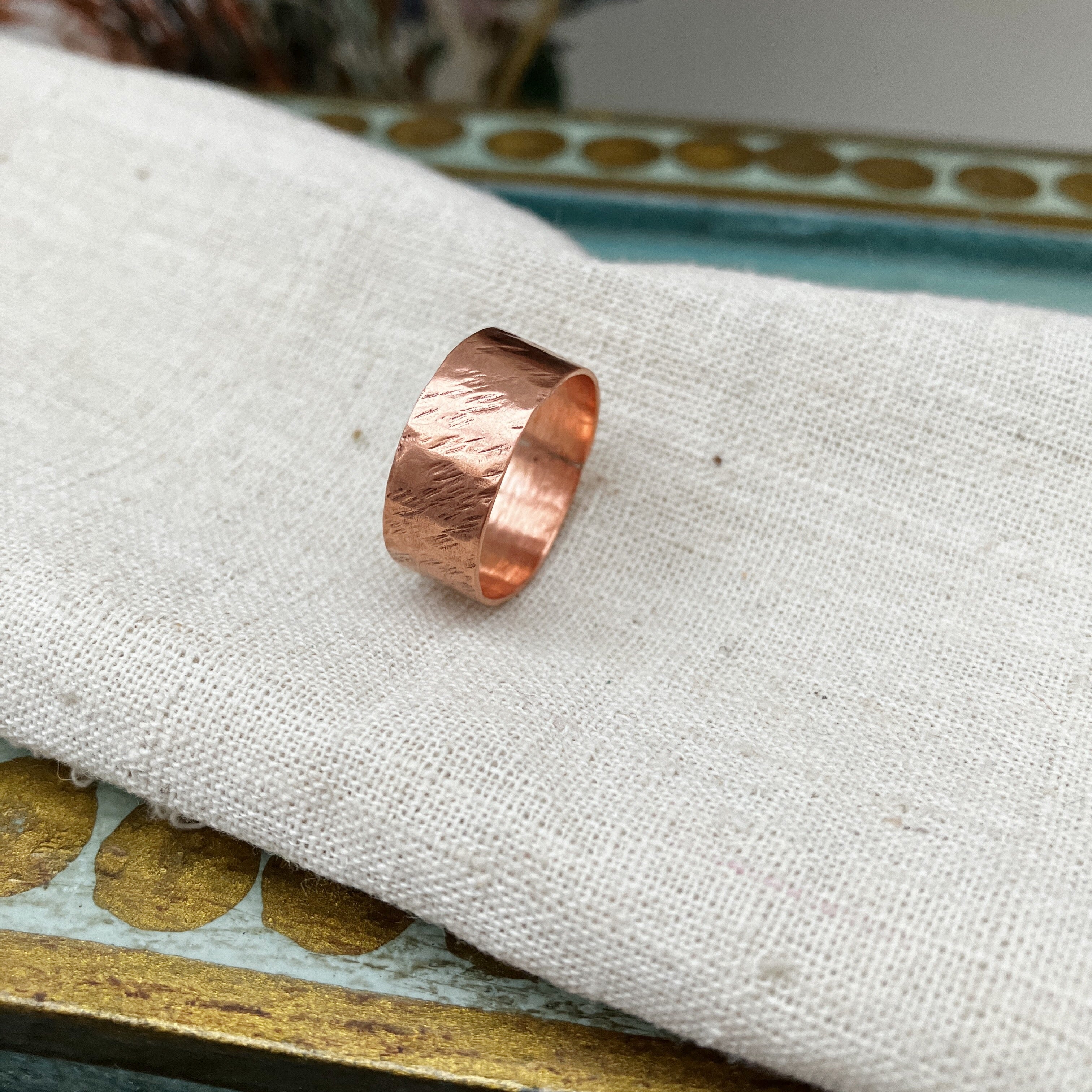 Textured Copper Ring