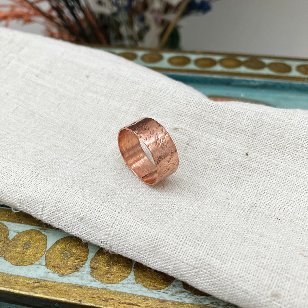 Textured Copper Ring