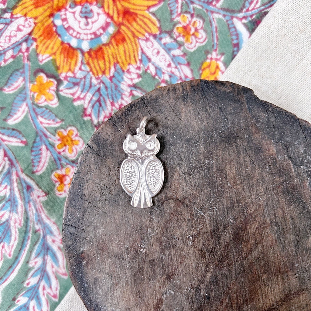 Vintage Silver Owl Pendant