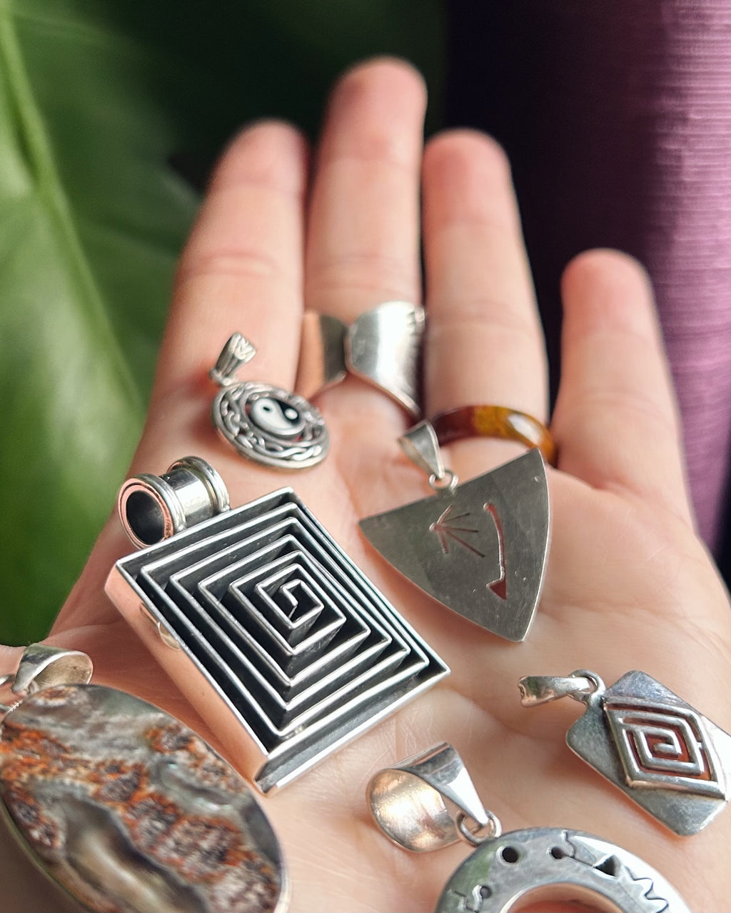 Shadowbox Spiral Pendant