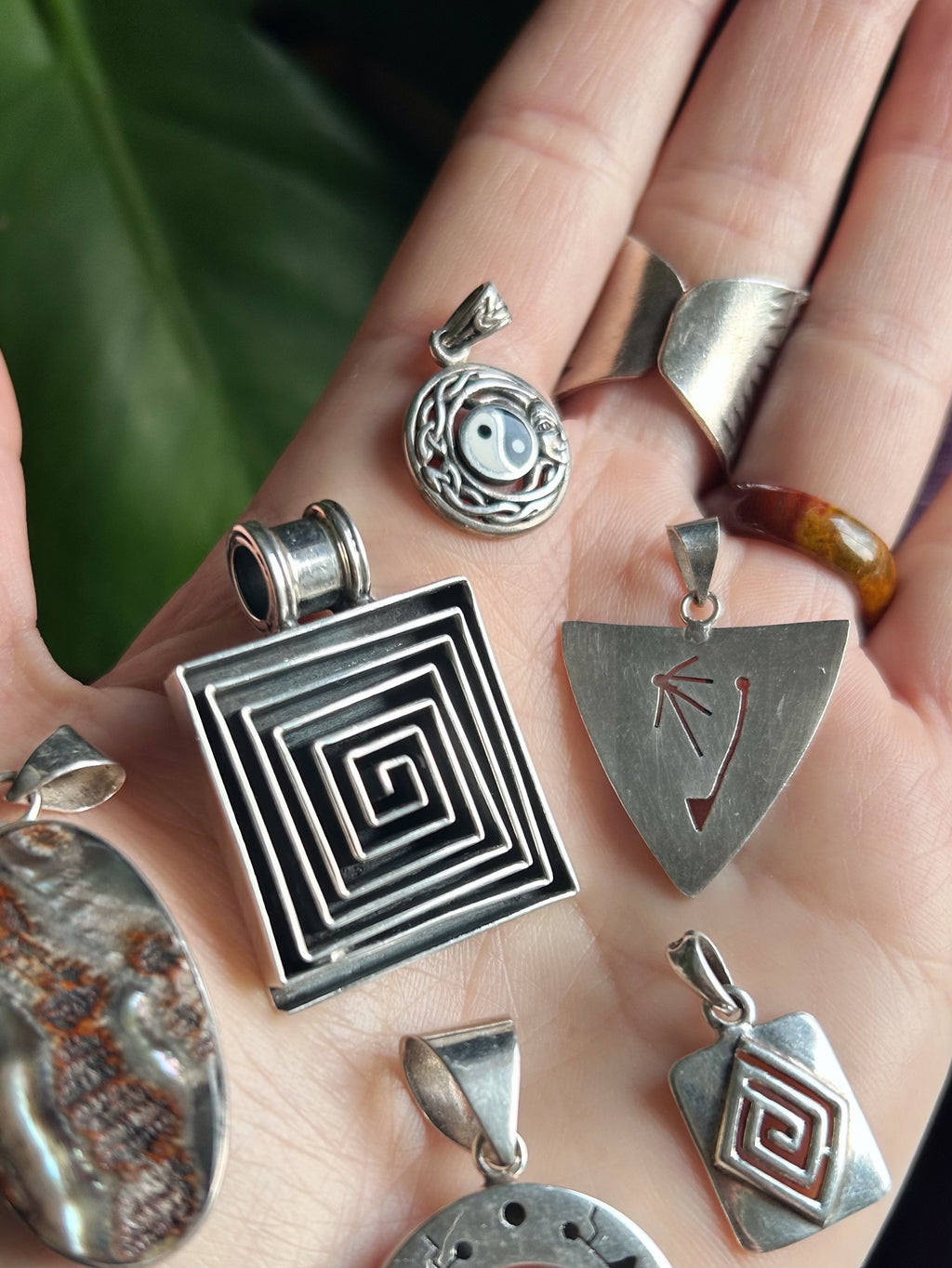 Southwestern Style Silver Pendant