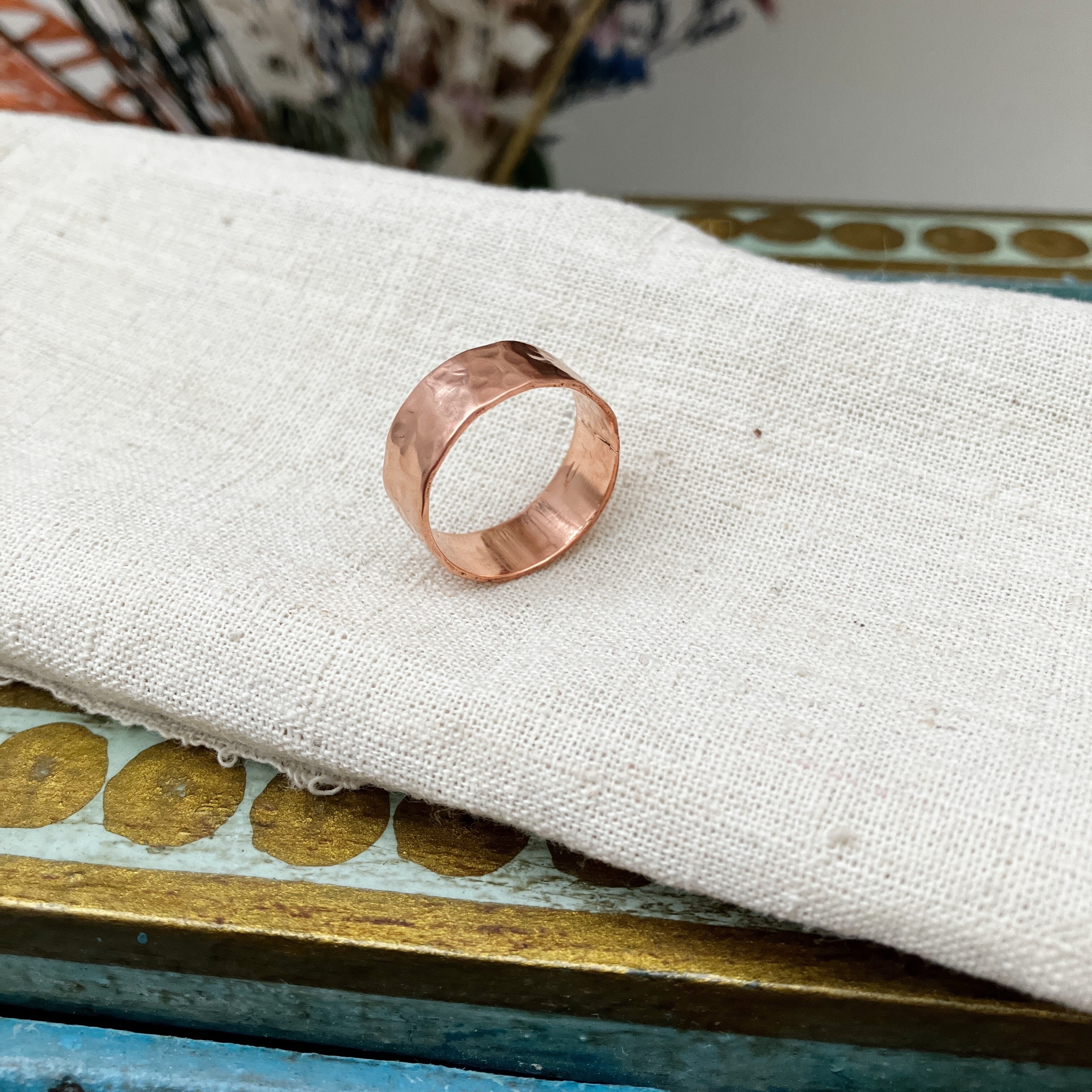 Classic Hammered Copper Ring