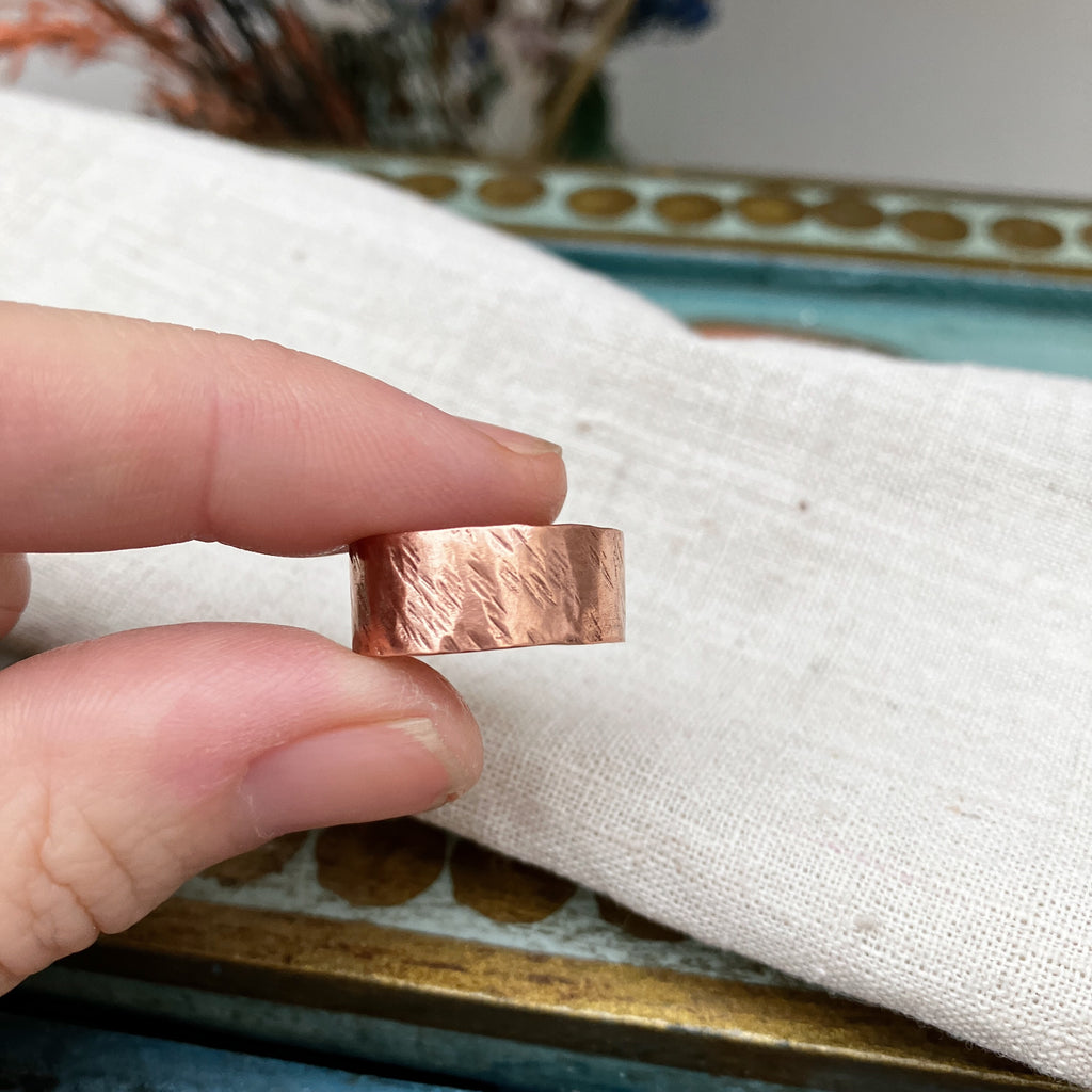 Textured Copper Ring