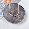 Peridot & sterling silver necklace