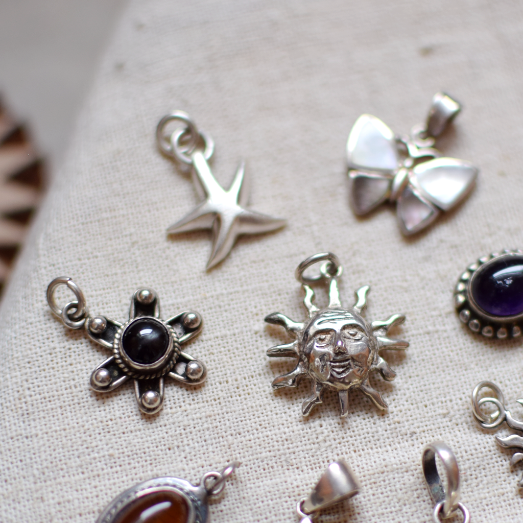 Radial Sterling Silver Pendant