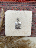 Spiral Diamond Silver Pendant