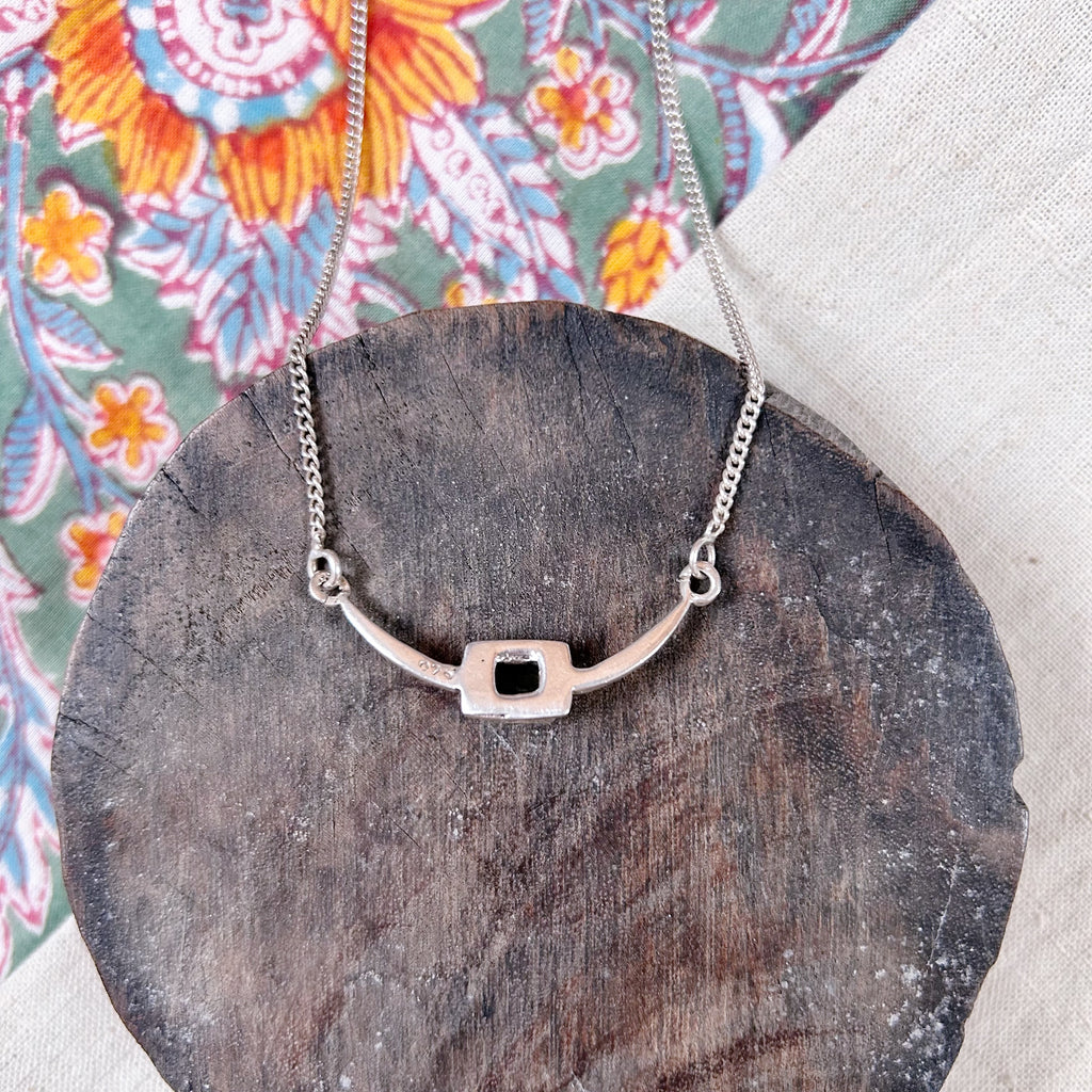 Peridot & sterling silver necklace