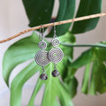 Double Spiral Silver Earrings