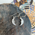 Silver Moon Crescent Earrings