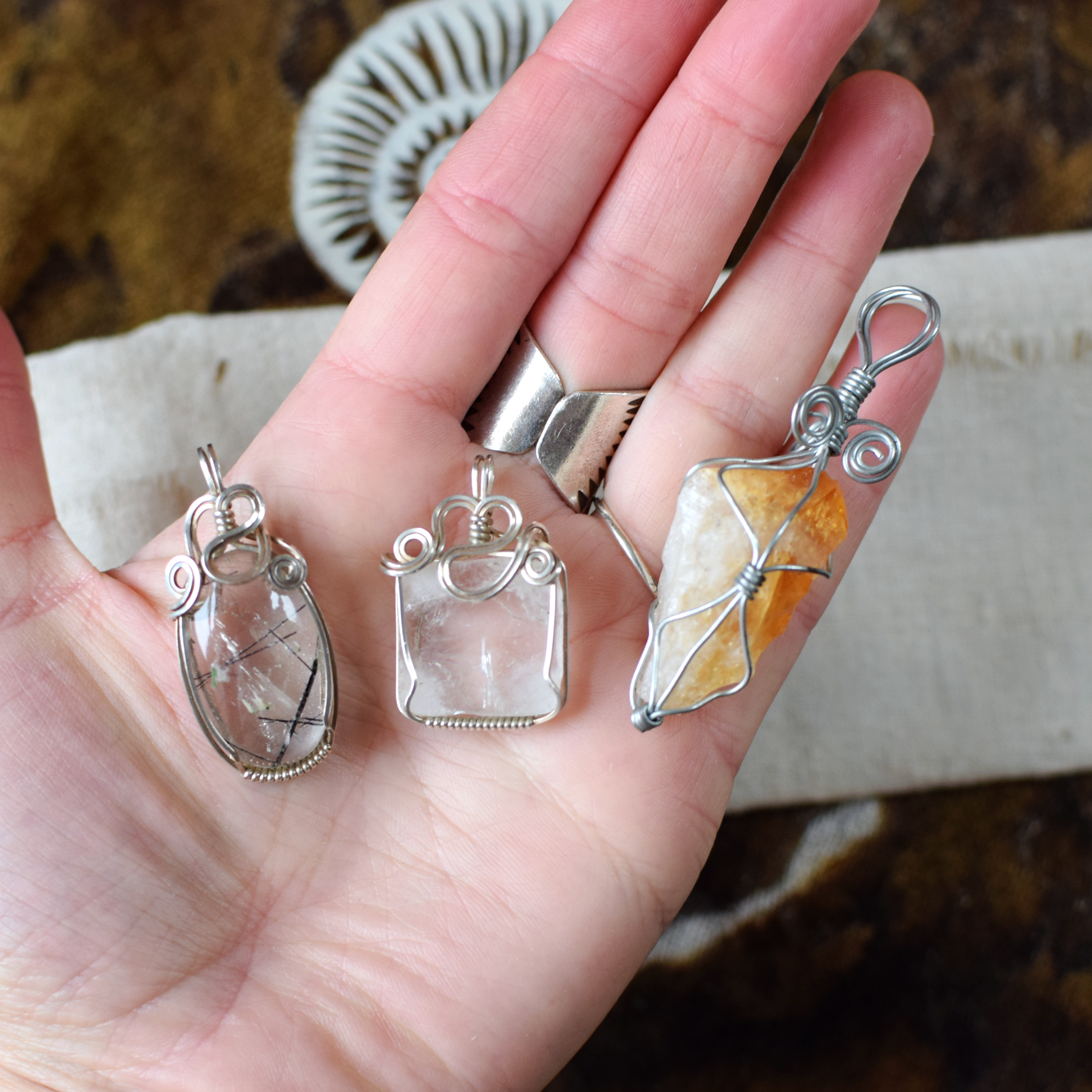 Apophyllite & Sterling Silver Pendant