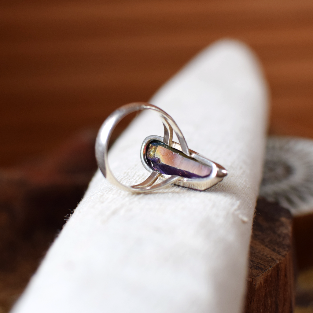 Rainbow Quartz Sterling Silver Ring P