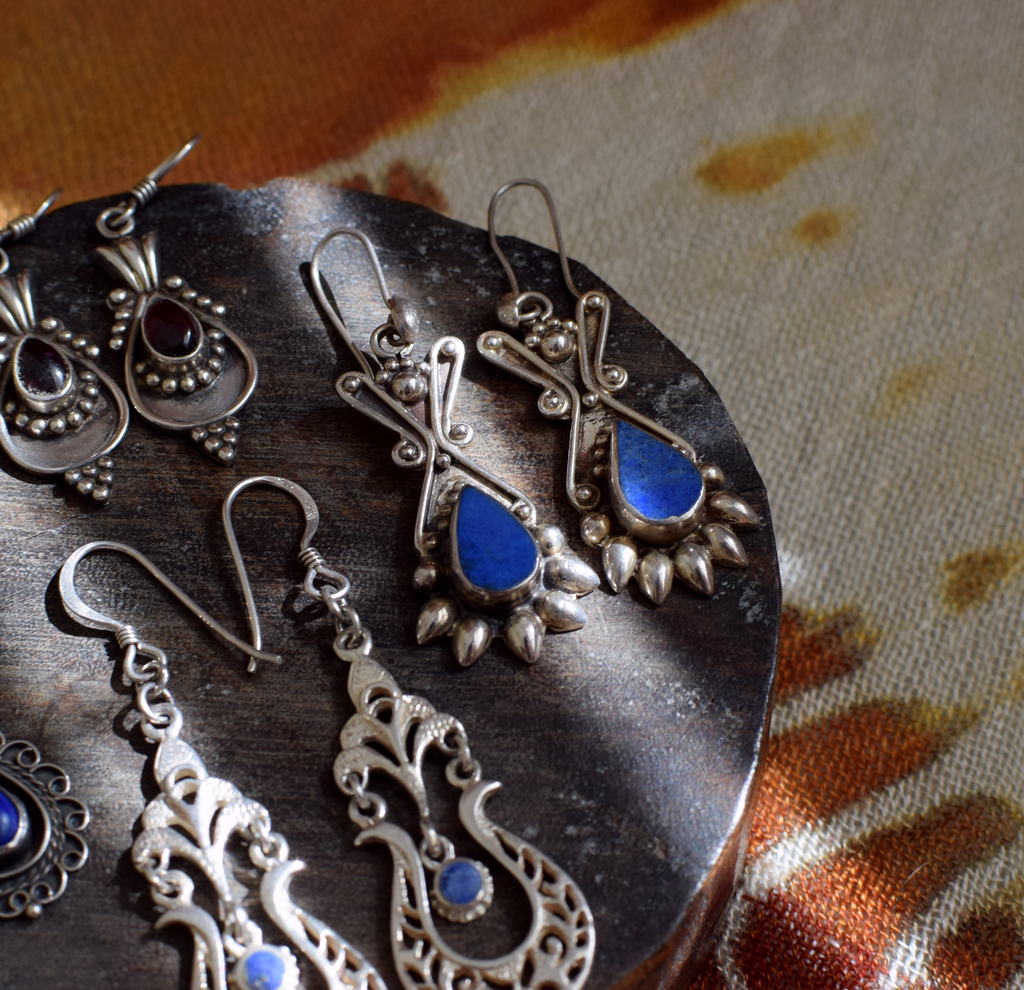 Lapis Lazuli & Sterling Silver Earrings
