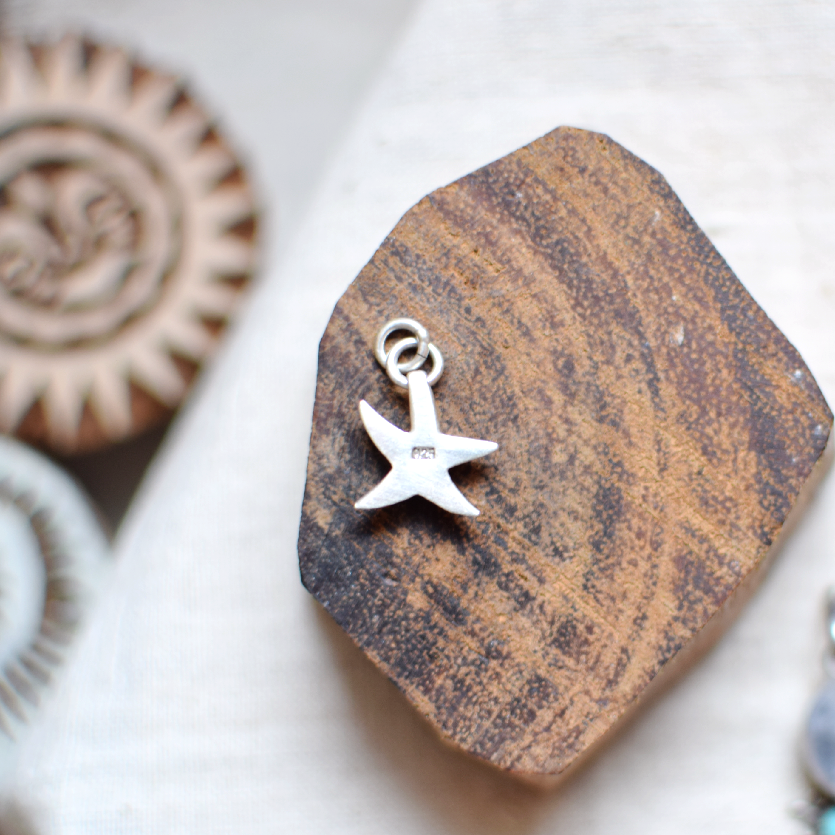 Solid Silver Starfish Pendant