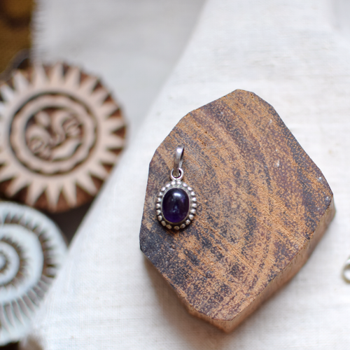 Amethyst & Sterling Silver Pendant