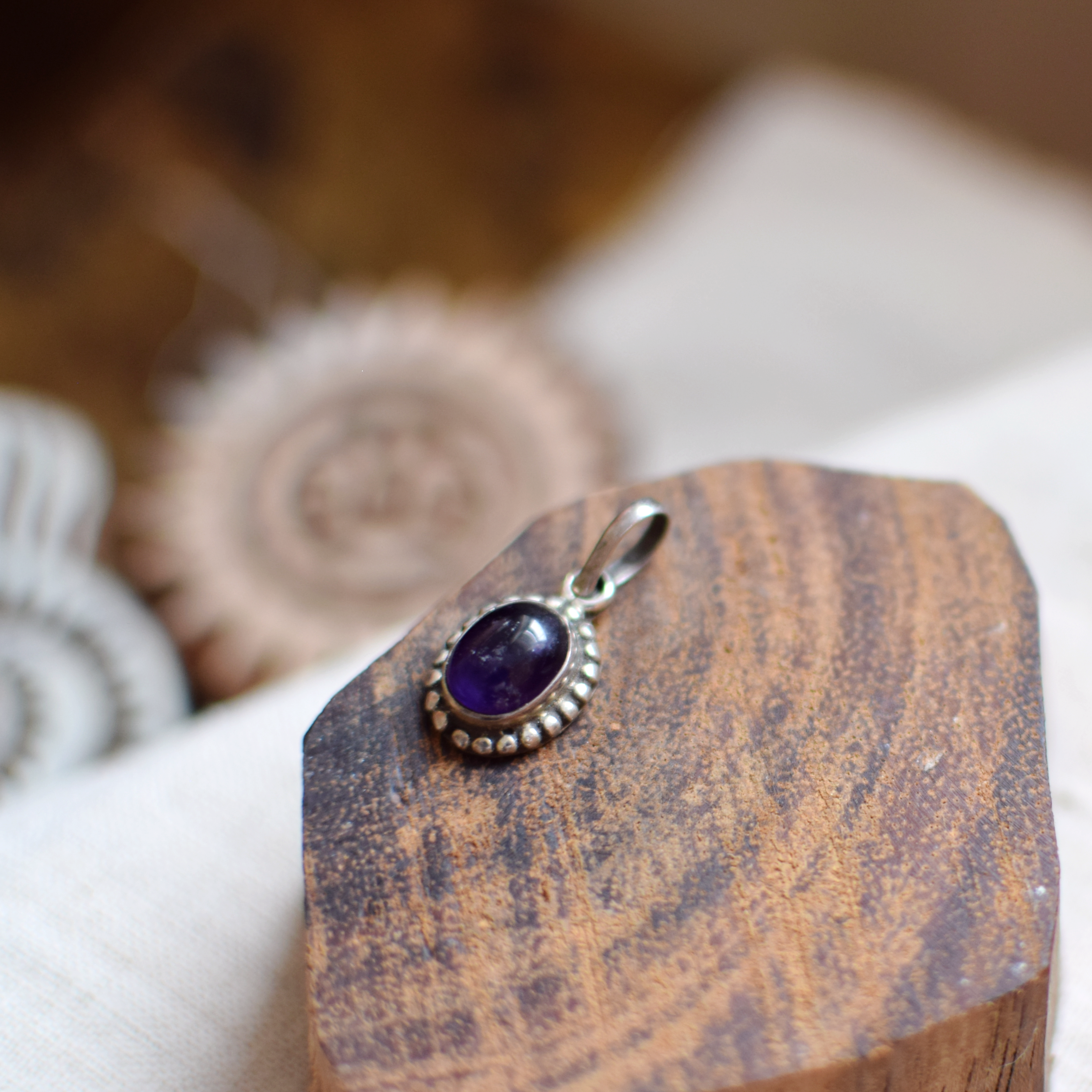 Amethyst & Sterling Silver Pendant
