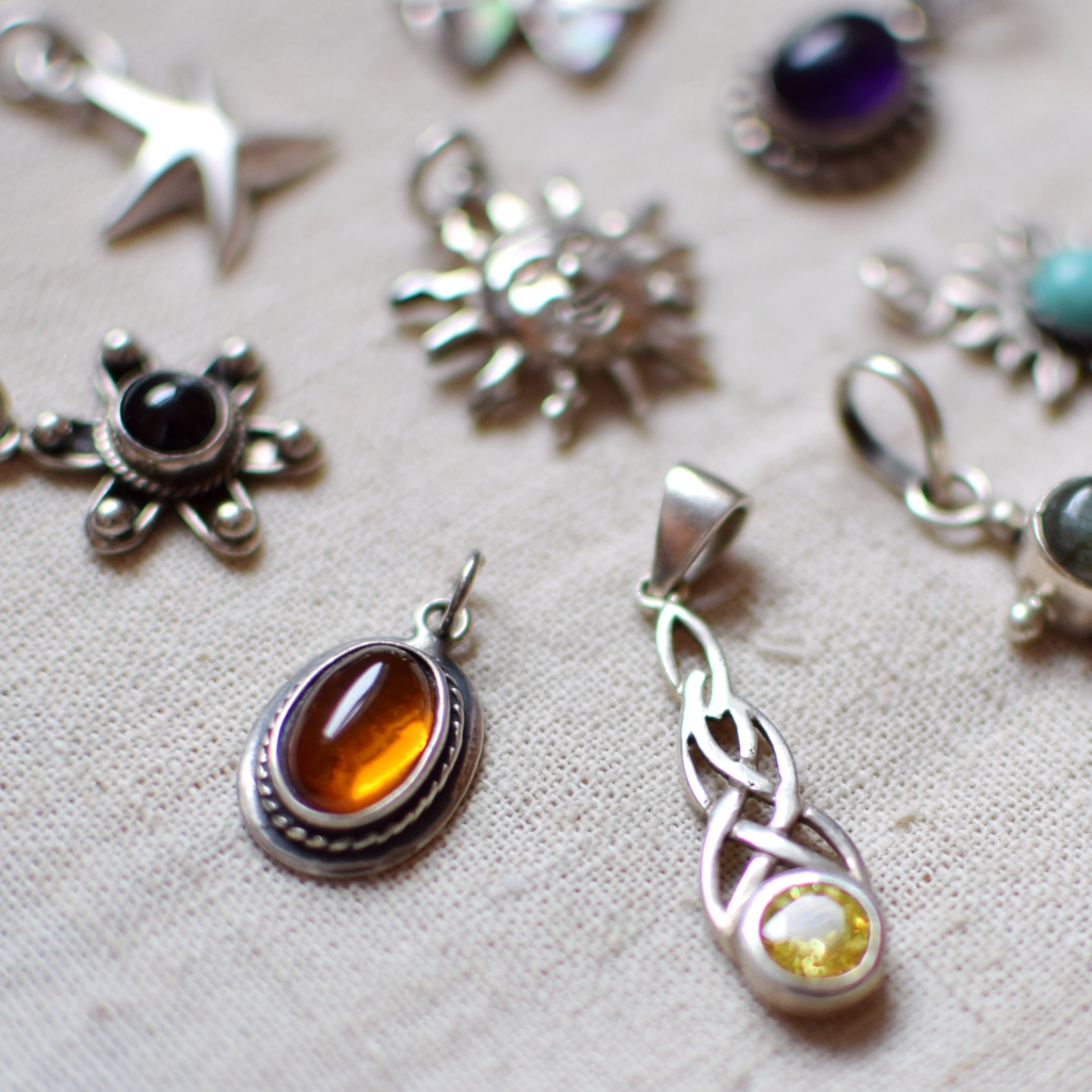 Amber Silver Pendant