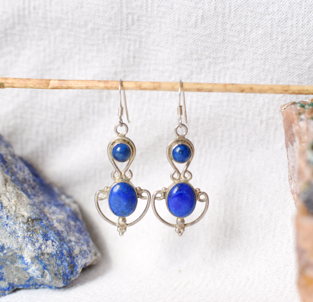 Lapis Lazuli & Sterling Silver Earrings