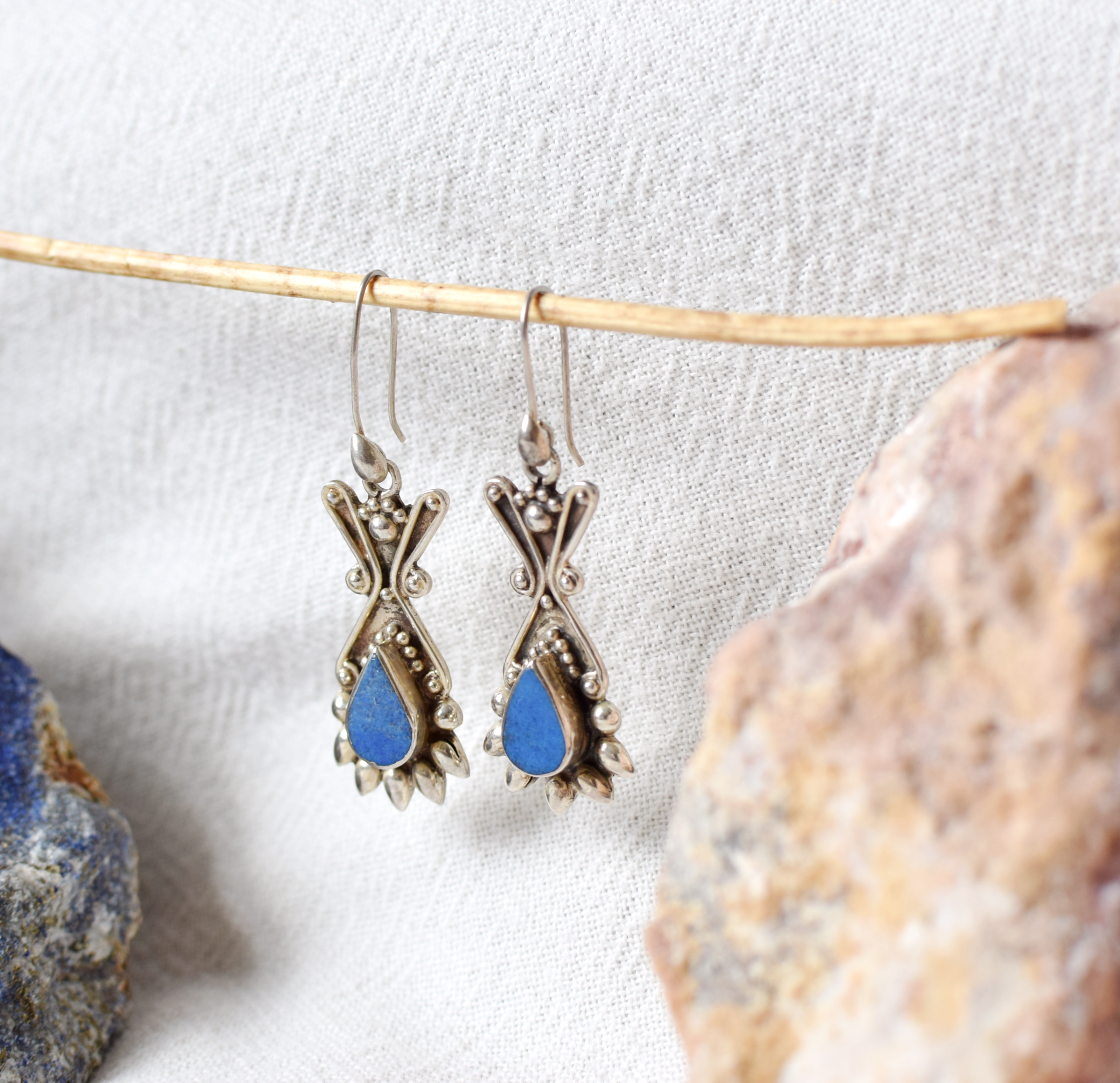 Lapis Lazuli & Sterling Silver Earrings