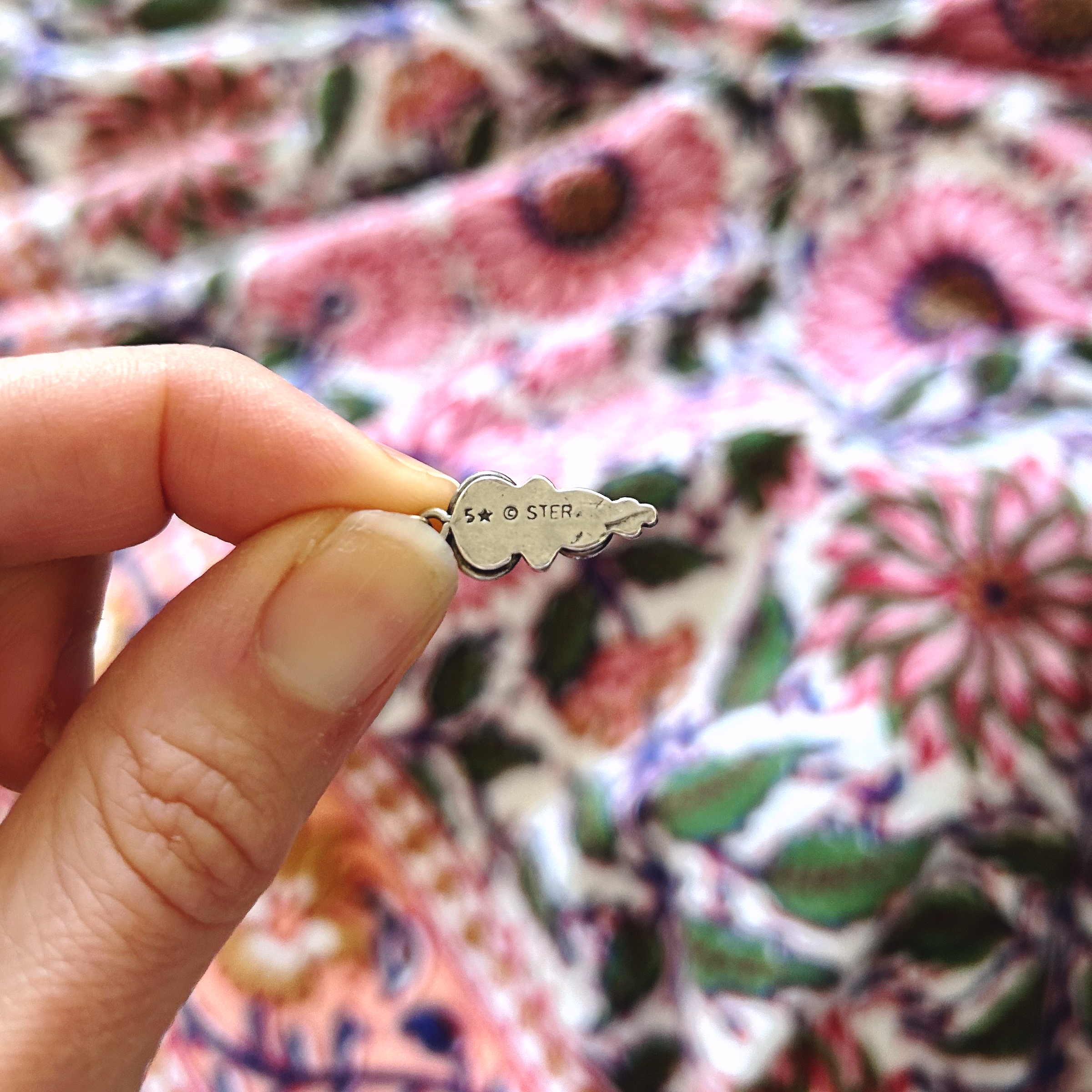 Opalite and Amethyst Mini Sterling Silver Pendant